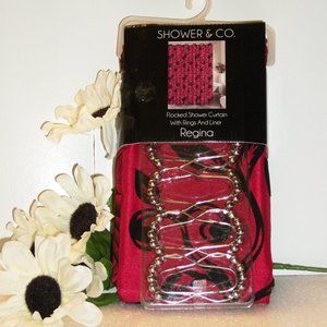SHOWER & CO Regina Shower Curtain Set w/Liner NWT